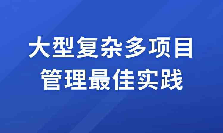 大型复杂多项目管理最佳实践