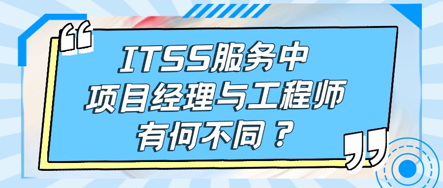 ITSS服务中，项目经理与工程师有何不同？