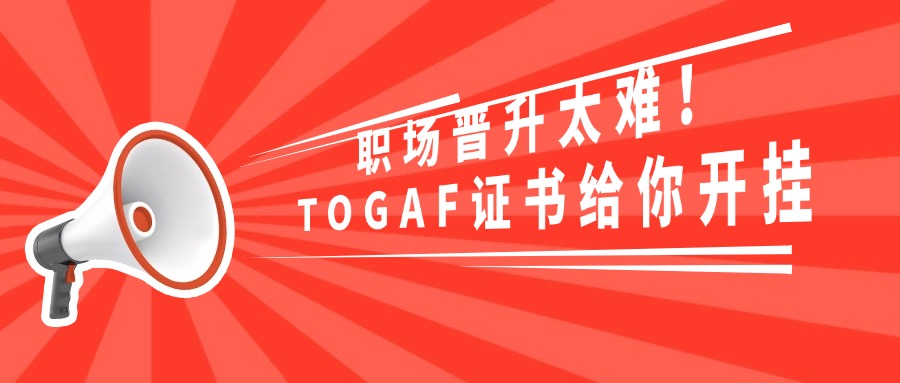 职场晋升太难？TOGAF 证书给你开挂