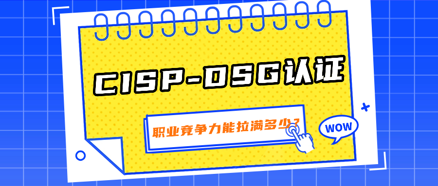 CISP-DSG认证：职业竞争力能拉满多少？